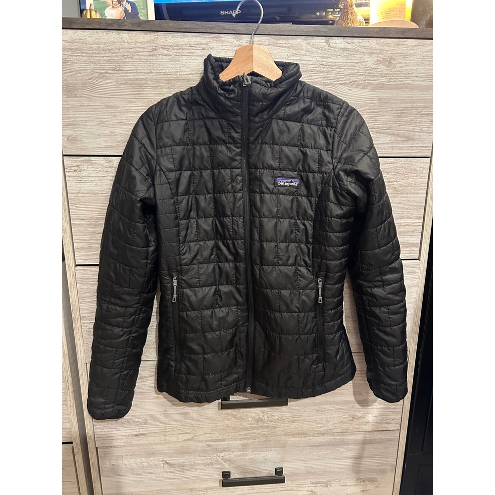Patagonia Nano Puff Jacket Womens XS Black Full Zip Quilted Puffer 84217 - Picture 3 of 8
